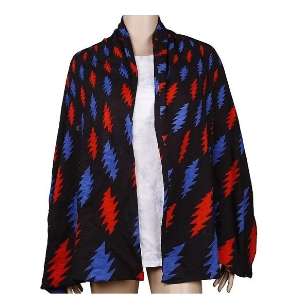 Grateful Dead New Lightning Bolt Long Scarf Neck Wrap Fashion Music Mask Hippie - Picture 4 of 5